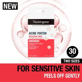 Neutrogena Hydrocolloid Sensitive Skin Acne Patches, 2 Sizes, 30 Ct