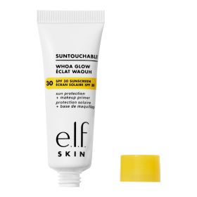 e.l.f. SKIN Suntouchable Whoa Glow SPF 30 Sunscreen & Primer Mini, Sunbeam, 0.34 fl oz