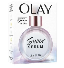 Olay Super Serum 5-in-1 Anti-Aging Face Serum, Smoothing Skin Care, All Skin Types (1.0 FL OZ)