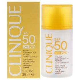 Mineral Sunscreen Fluid for Face SPF50 by Clinique for Women - 1 oz Sunscreen