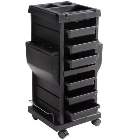 VEVOR Ultimate Salon Trolley Cart, Lockable Beauty Salon Cart for Stylist with 6 Removable Drawers & Tool Holder