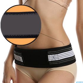 Double-reinforced Pelvic Repair Orthosis Protective Belt (Option: Black-No vents-140x9cm)