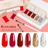 6 Colors Solid Cream Gel Nail Polish Canned Semi Permanent Varnish DIY Creamy Texture Painting Nail Art Solid UV Gel