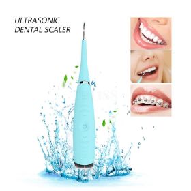 TElectric Dental Calculus Remover Teeth Cleaner Teeth Cleaning Kit Rechargeable Teeth Cleaning Tools Kit Household Tartar Scraper Tartar Remove (Color: Blue)