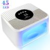 Nail Art UV Lamp 45 Beads White Pink With 4 Hour Button Display Auto Sensor LED Nail Lamp For Curing All Gel Nail Polish Professional Drying Lamp For