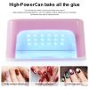 Nail Art UV Lamp 45 Beads White Pink With 4 Hour Button Display Auto Sensor LED Nail Lamp For Curing All Gel Nail Polish Professional Drying Lamp For