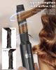 7-in-1 Air Styler Set 110000 RPM Hair Dryer Brush Hot Air Brush Hair Styler High-Speed Motor Blow Dryer Warm Air Brush Set with 7 Attachments, Drying