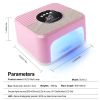 Nail Art UV Lamp 45 Beads White Pink With 4 Hour Button Display Auto Sensor LED Nail Lamp For Curing All Gel Nail Polish Professional Drying Lamp For